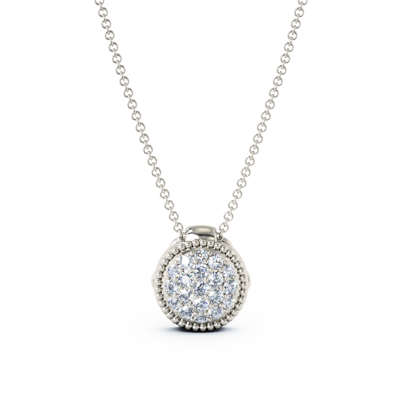 Premium diamond memorial cremation pendant for ashes platinum - sealed urn