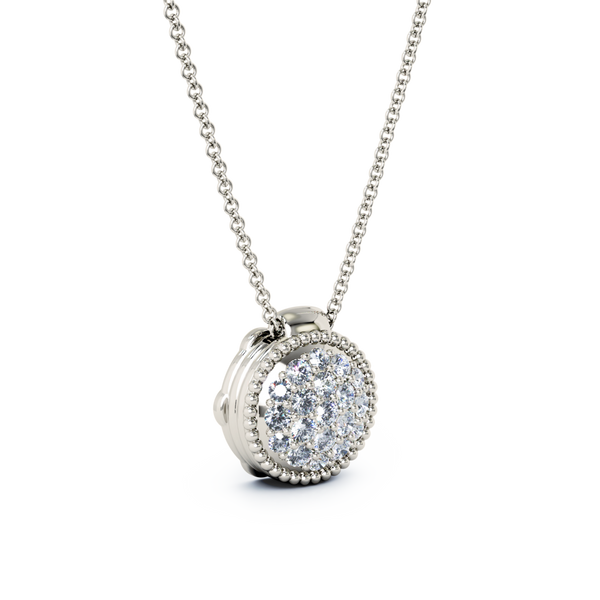Premium diamond memorial cremation pendant for ashes platinum - sealed urn