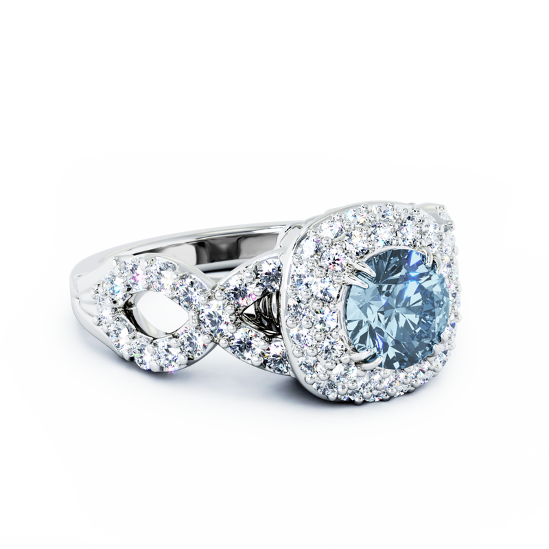 Diamonds Entourant Memorial Ring