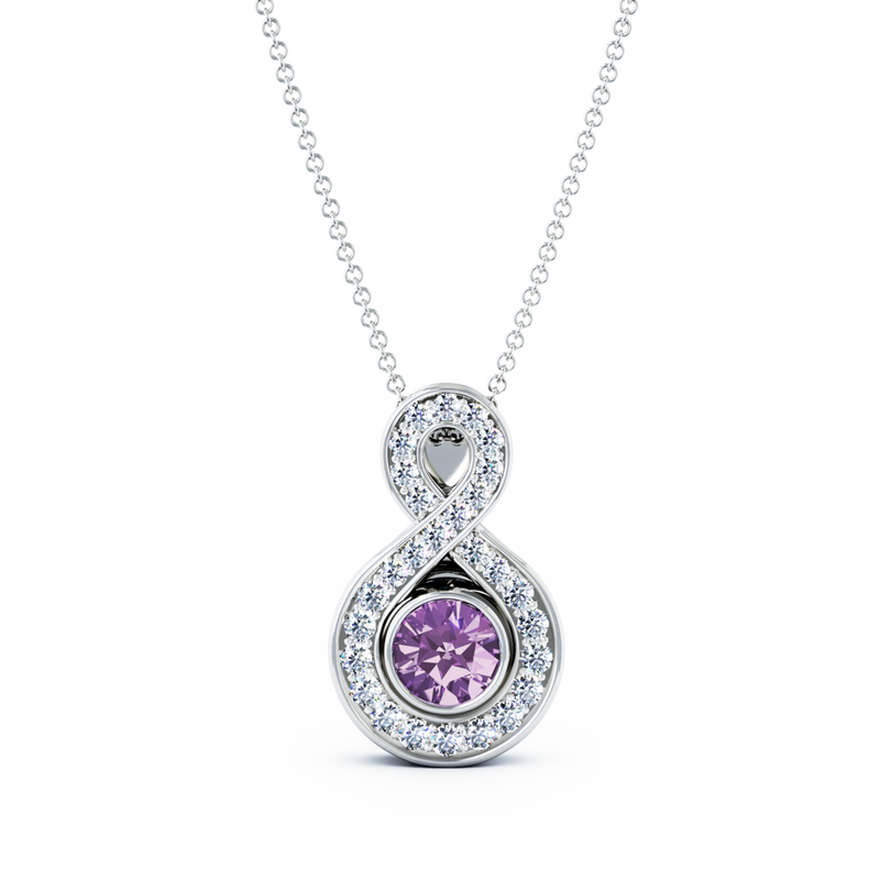 Small Diamond Eternity Cremation Pendant Lee Alexander Co
